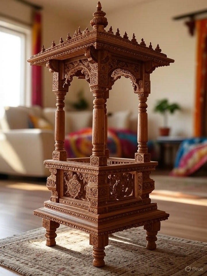 Modern Standing Mandir