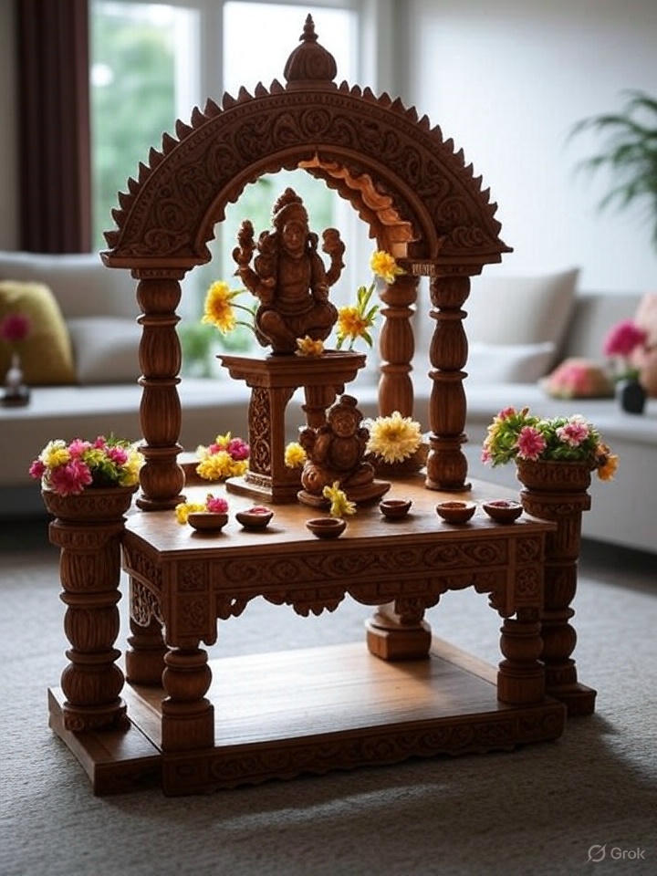 Classic Wooden Mandir